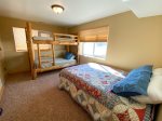 4th Bedroom- Queen bed and twin Bunk bed